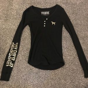 Black PINK Victoria’s Secret Long Sleeve Shirt